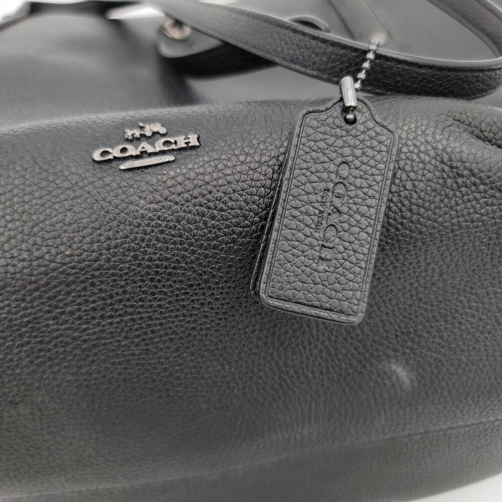 Limited Edition Coach Tote Large Black Pebble Leather Wild Beast 36315 - Picture 11 of 16